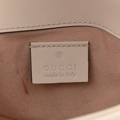 Gucci Calfskin Matelasse Super Mini GG Marmont Shoulder Bag White 6 of 7