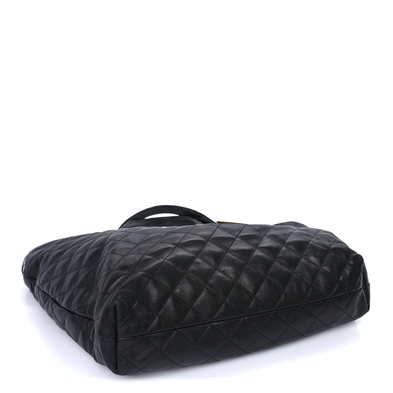 Saint Laurent Lambskin Quilted Maxi Icare Shopping Tote Black 4 of 7