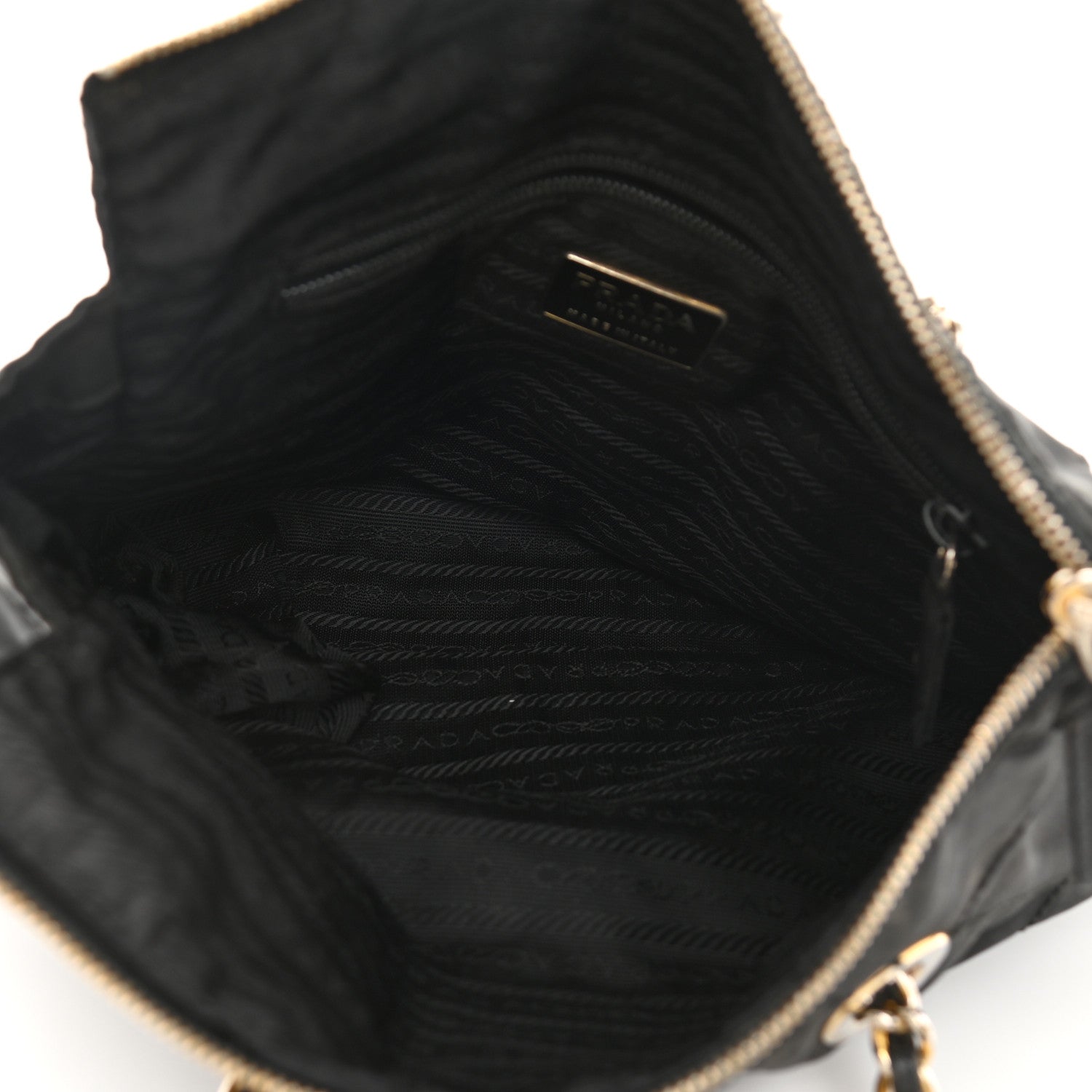 Prada Nylon Tessuto Impuntu Quilted Shoulder Bag Black 4 of 12