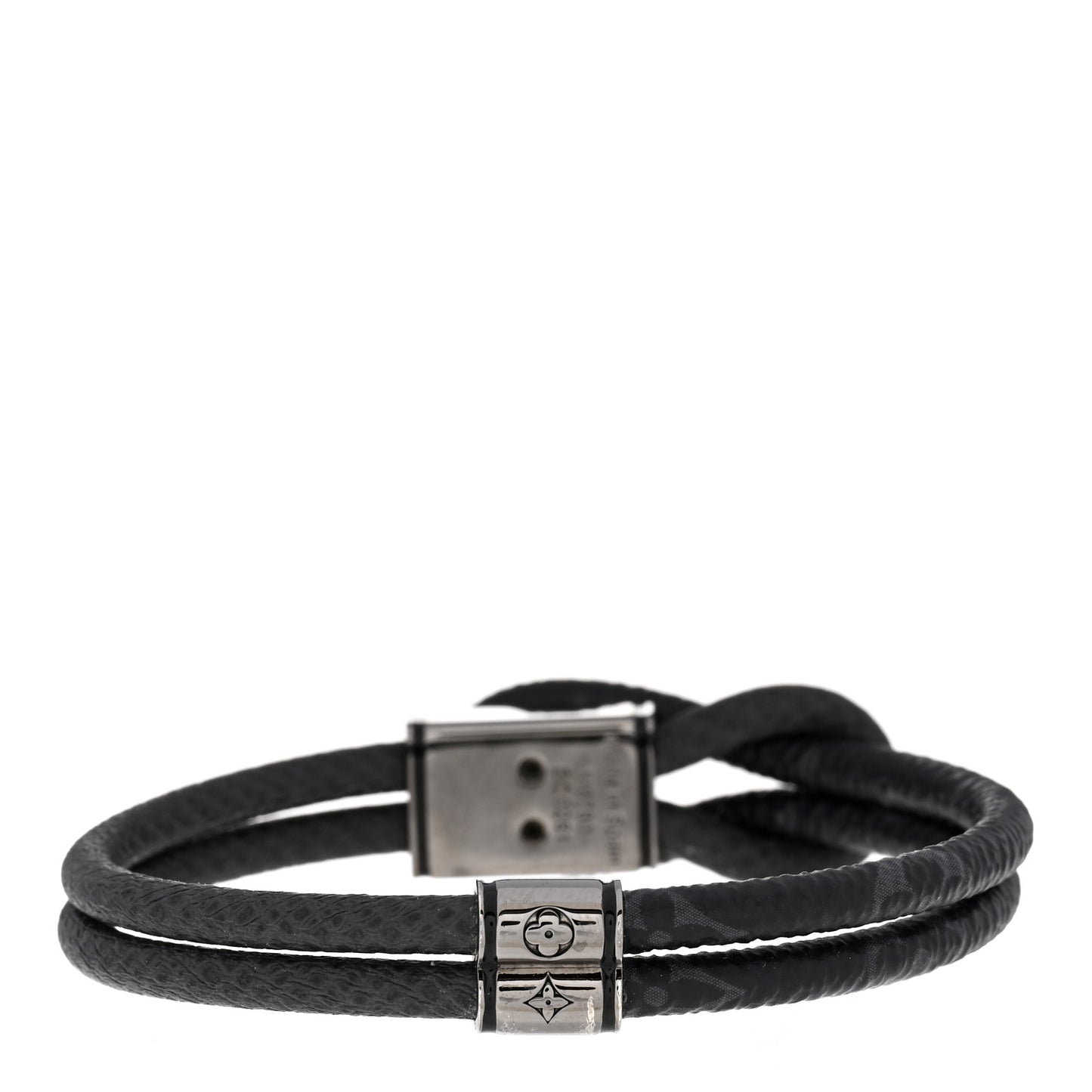 Monogram Eclipse Taiga Loop It Bracelet Black