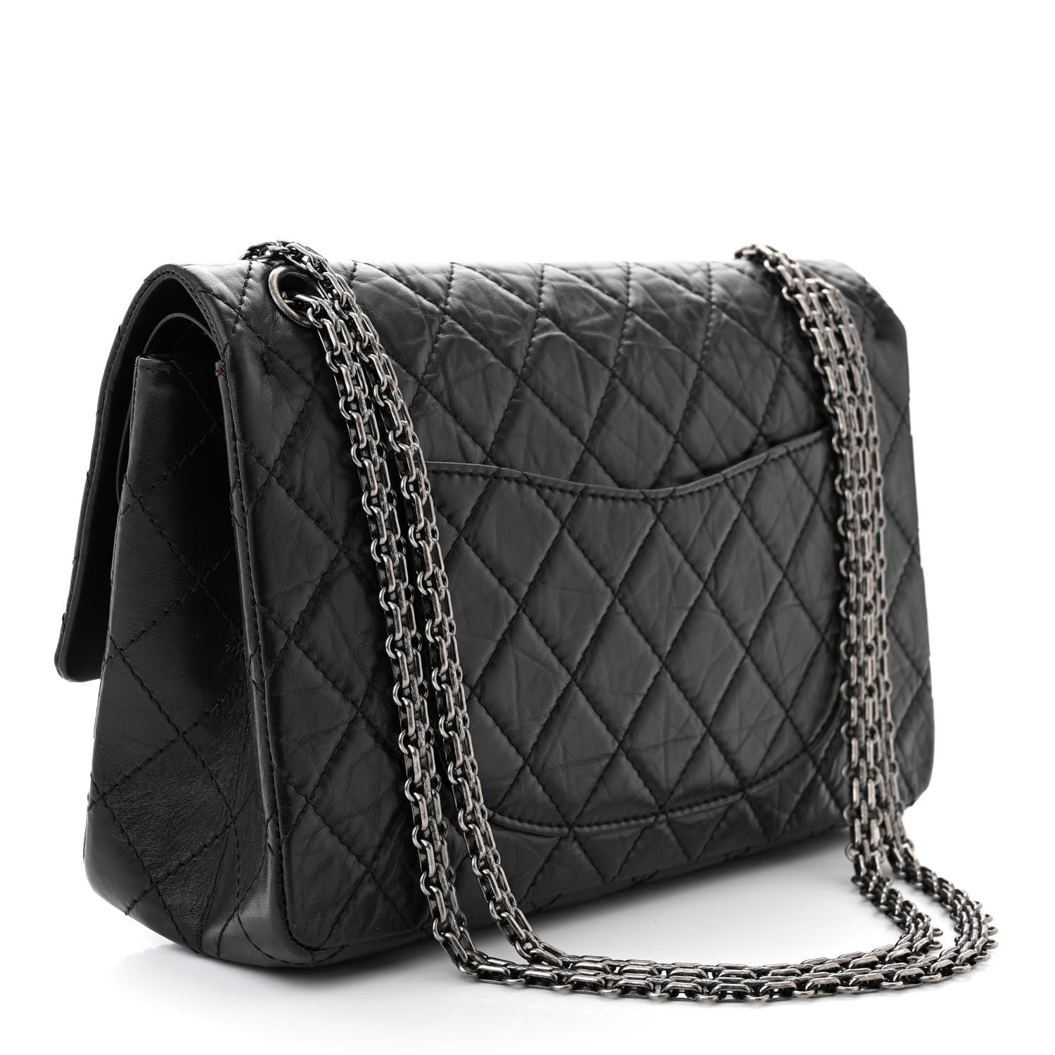 Chanel Aged Calfskin Quilted 2.55 Reissue 226 Flap Black 3 of 11