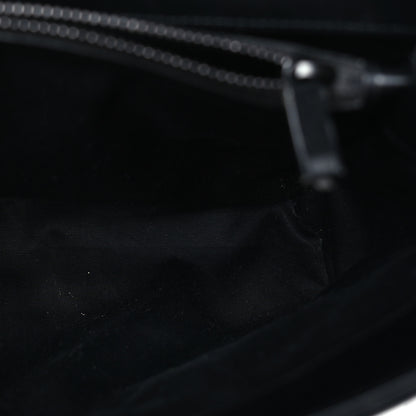 Saint Laurent Calfskin Y Quilted Monogram Monochrome Medium Loulou Chain Satchel Black 4 of 8