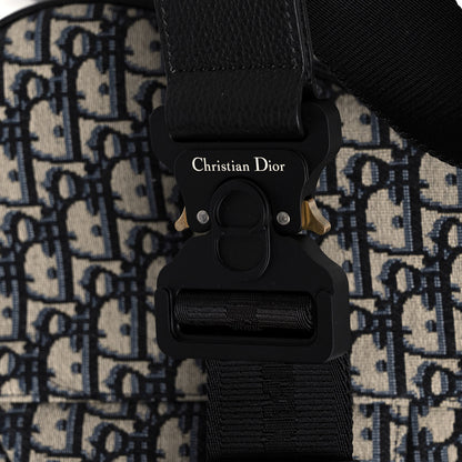 Christian Dior Oblique Mens Saddle Bag Blue 8 of 14