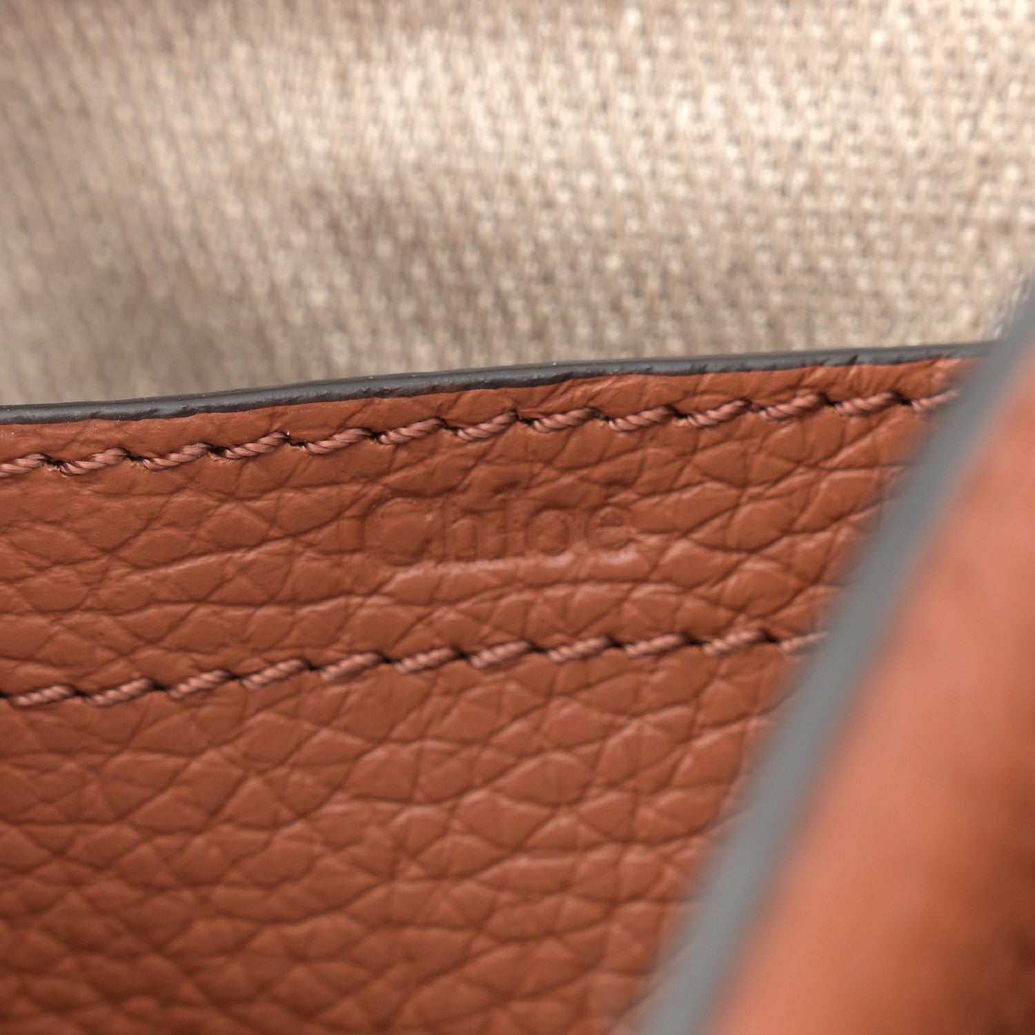 Chloe Grained Calfskin Studded Small Marcie Saddle Tan 6 of 10