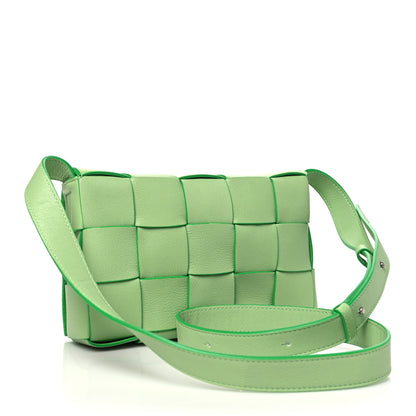 Bottega Veneta Grained Calfskin Maxi Intrecciato Cassette Crossbody Bag Pistachio 3 of 10