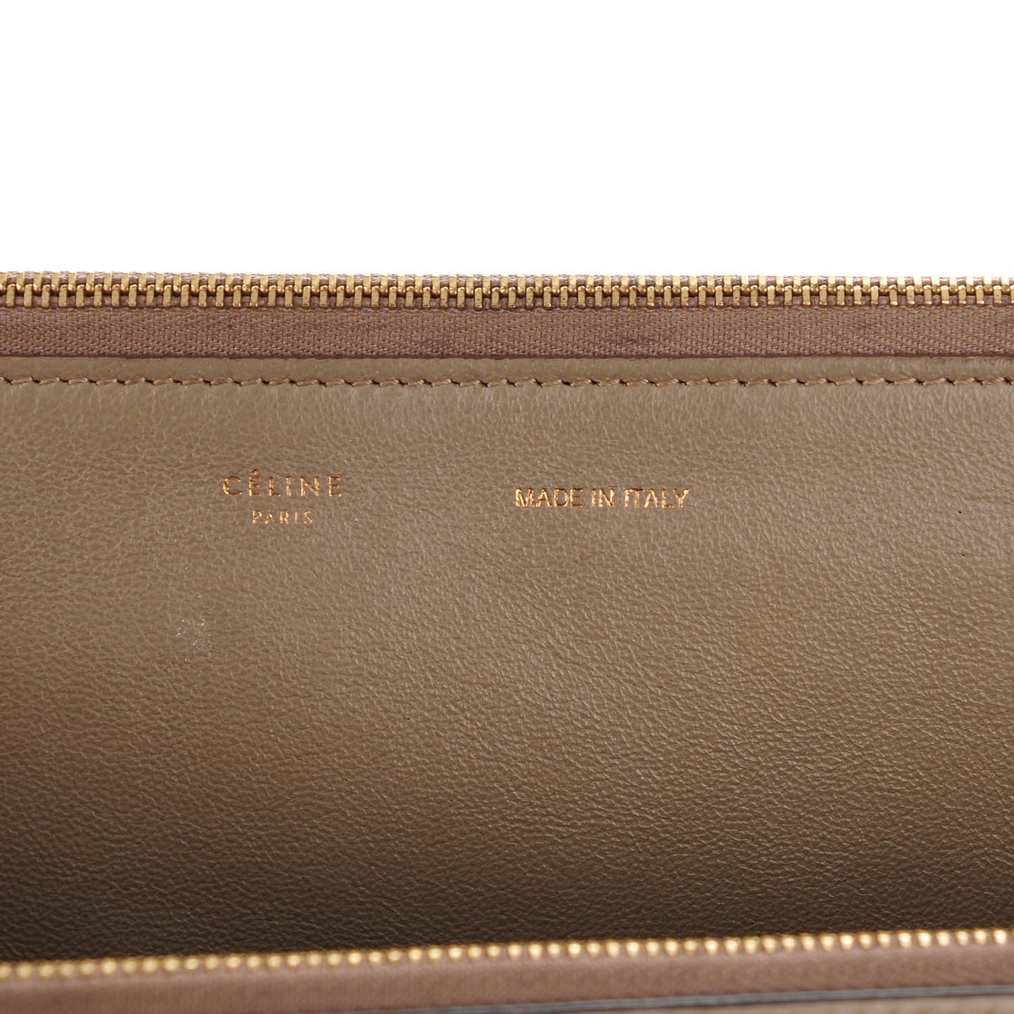 Smooth Calfskin and Suede Double Zip Trapeze Sand