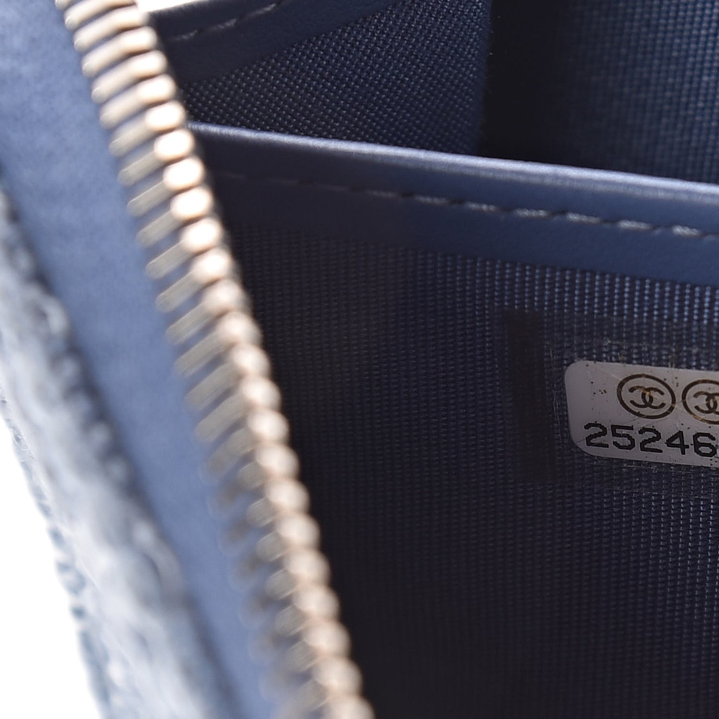 Canvas Deauville Large Zip Around Wallet Blue