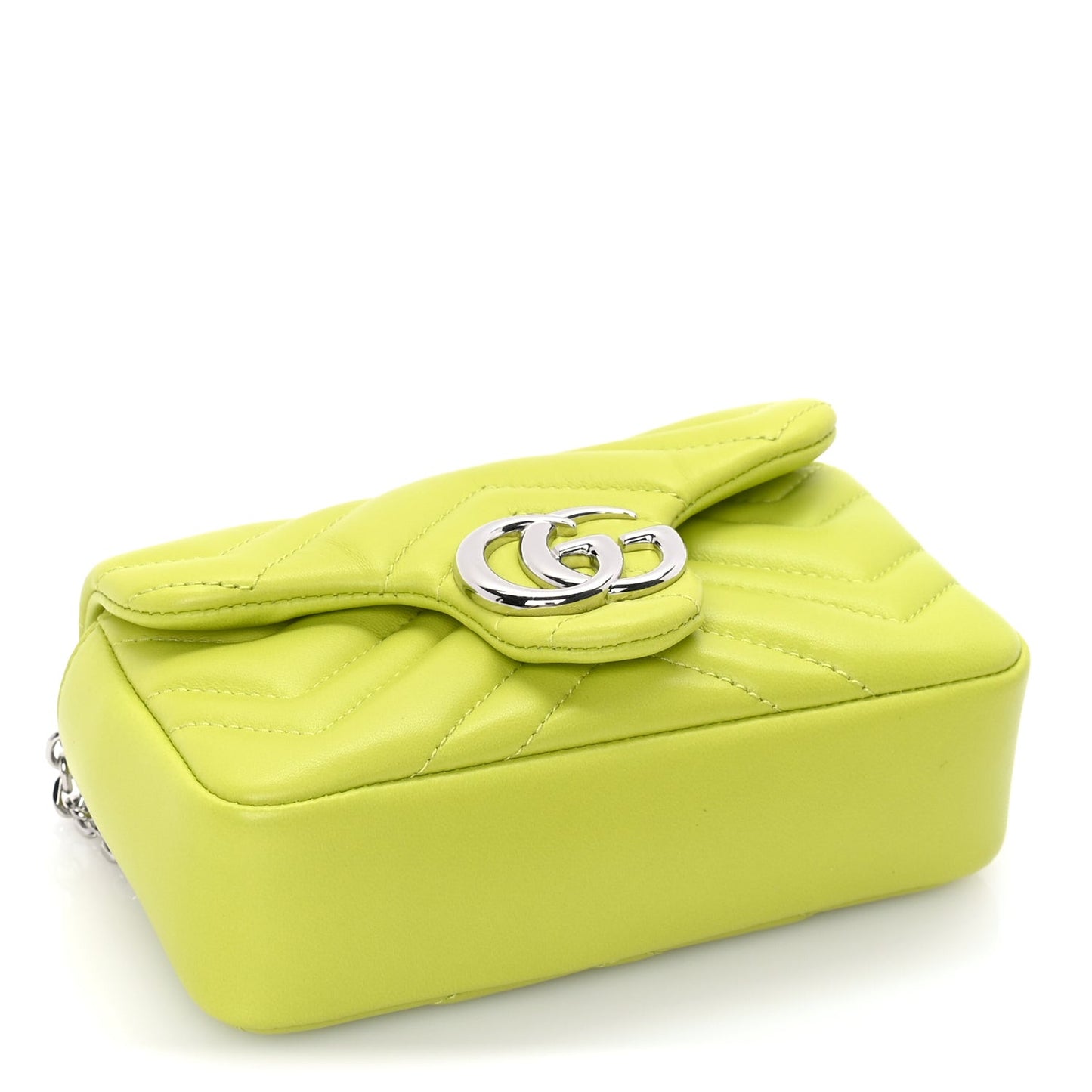Lambskin Matelasse Mini GG Marmont Shoulder Bag Firefly