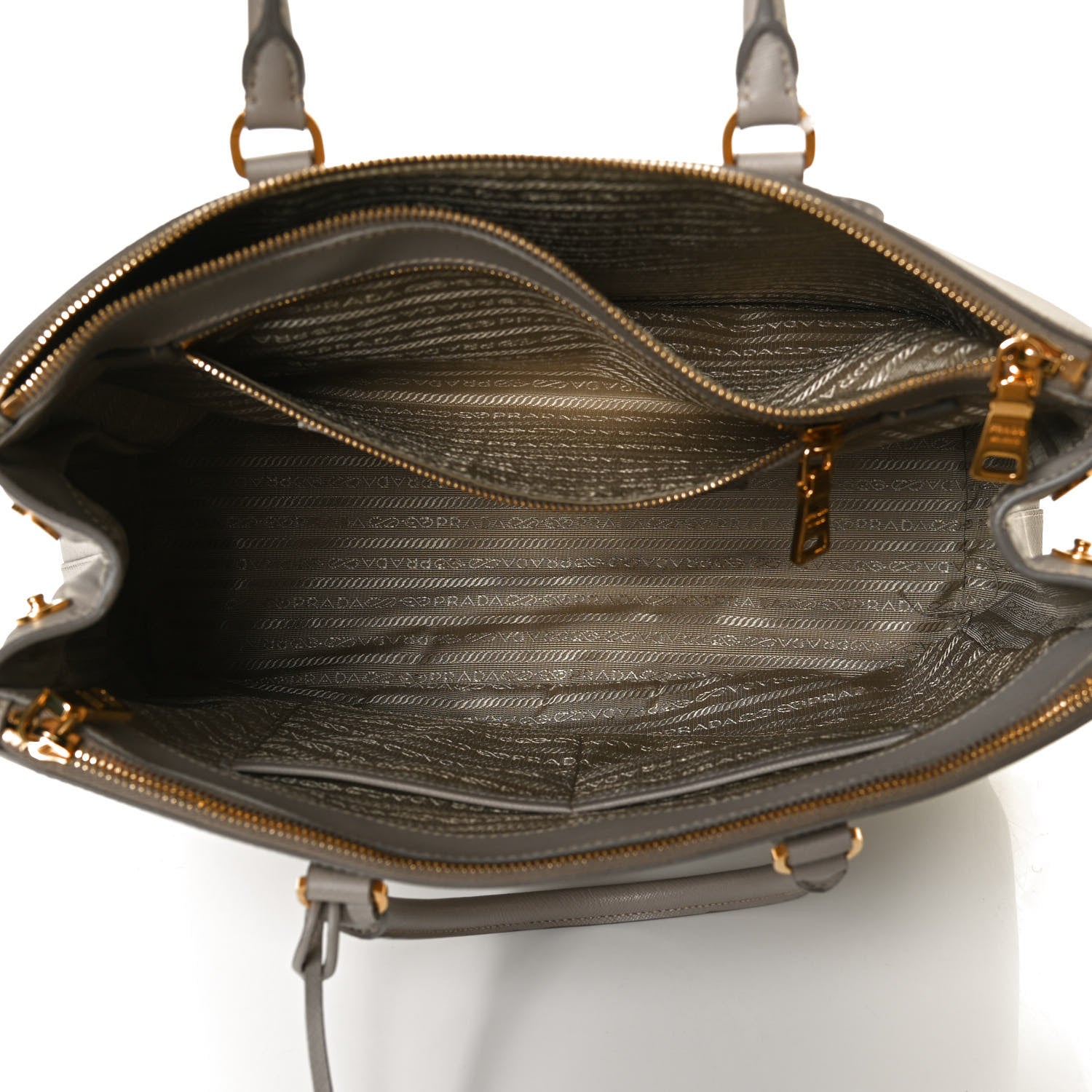 Prada Saffiano Large Galleria Double Zip Tote Pomice 4 of 12