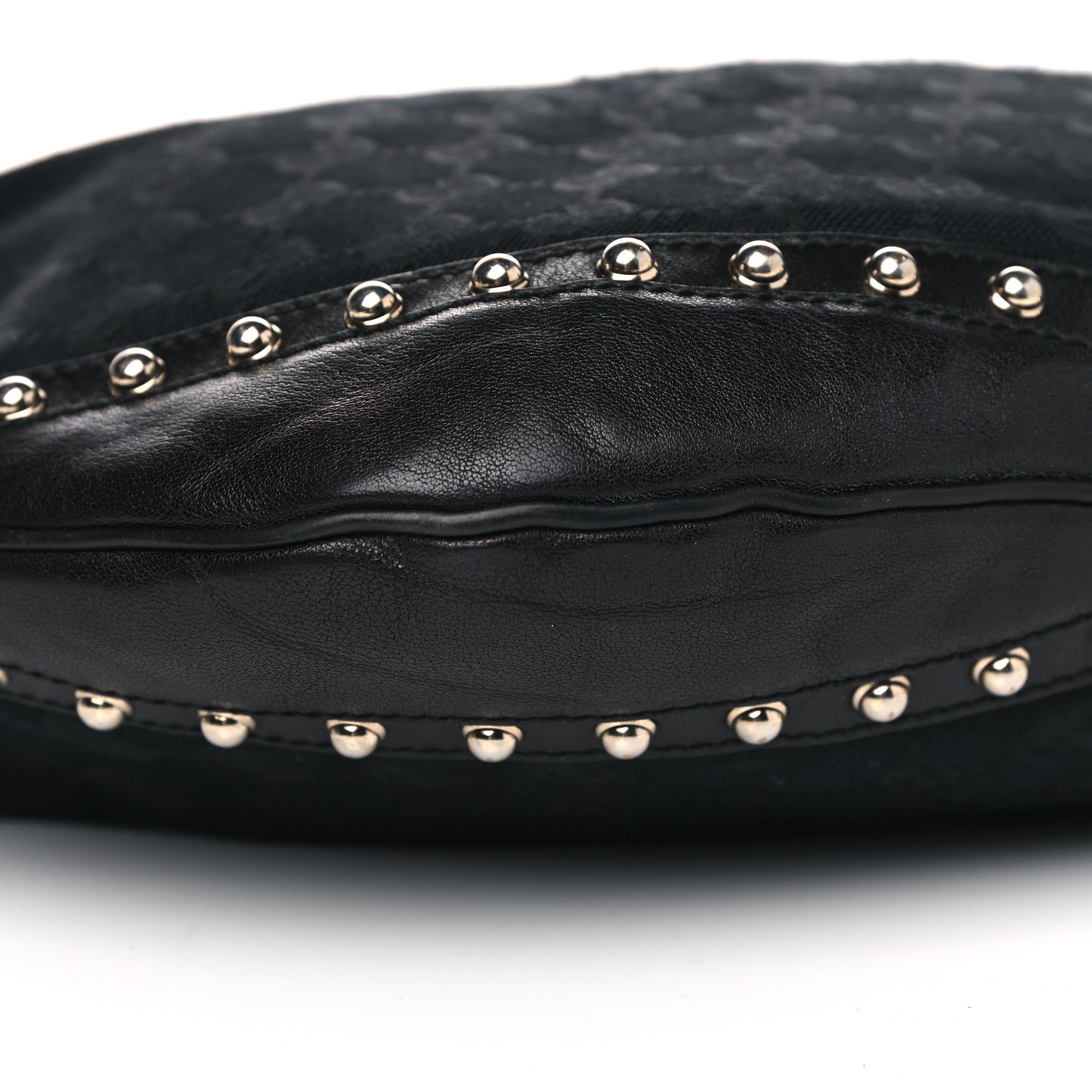 Monogram Web Studded Pelham Shoulder Bag Black
