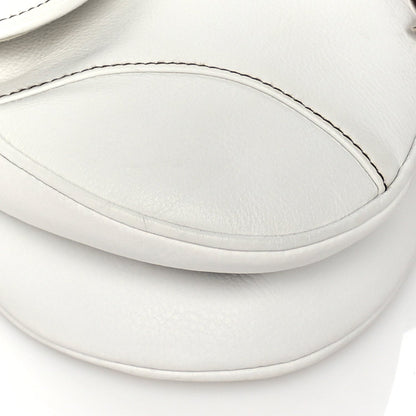 Christian Dior Calfskin Saddle Bag White 7 of 8