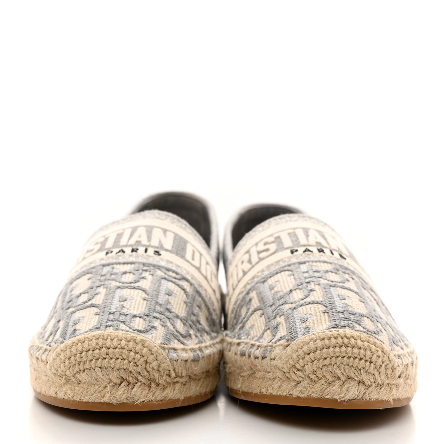 Oblique Embroidered Granville 15mm Espadrilles 37 Grey Stone