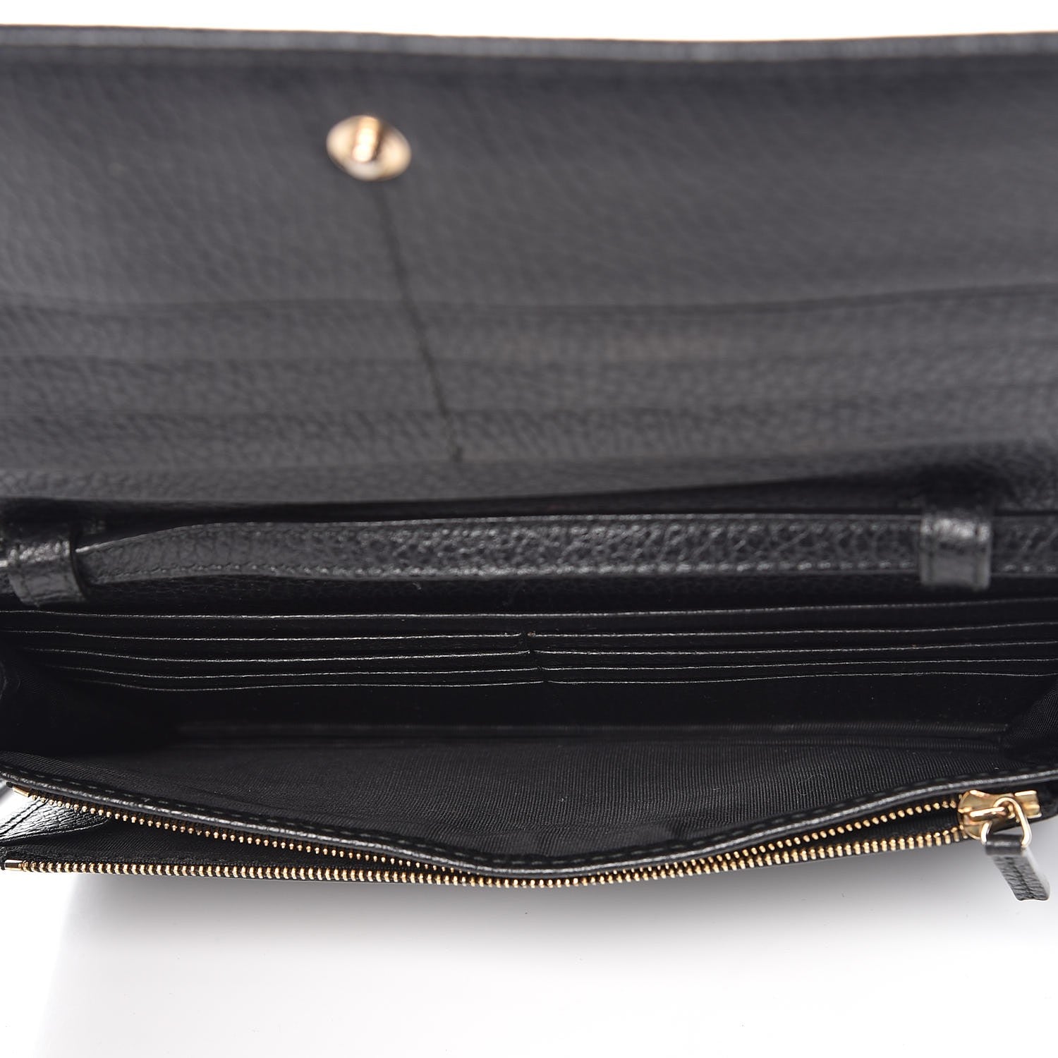 Gucci Dollar Calfskin Mini Swing Wallet Bag Black 6 of 8