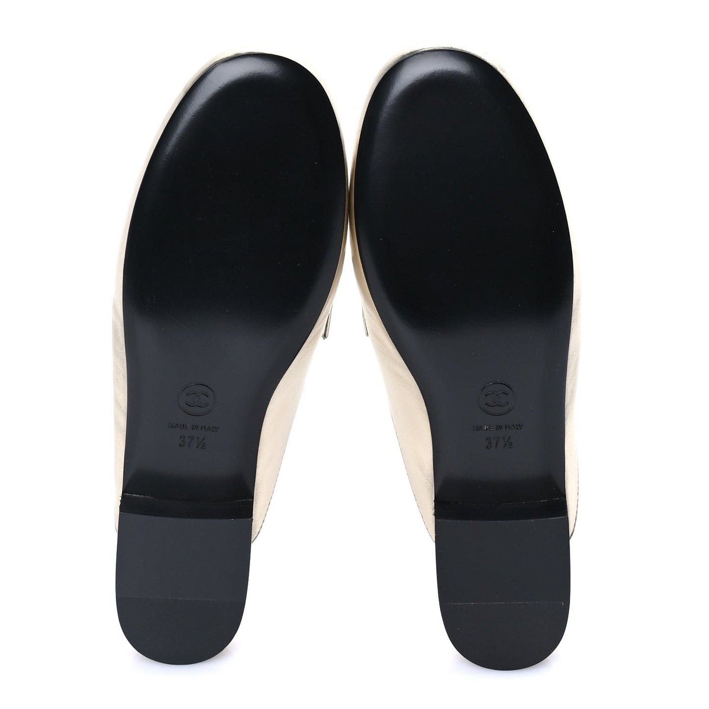 Metallic Lambskin Chain Braided Mules 37.5  Gold