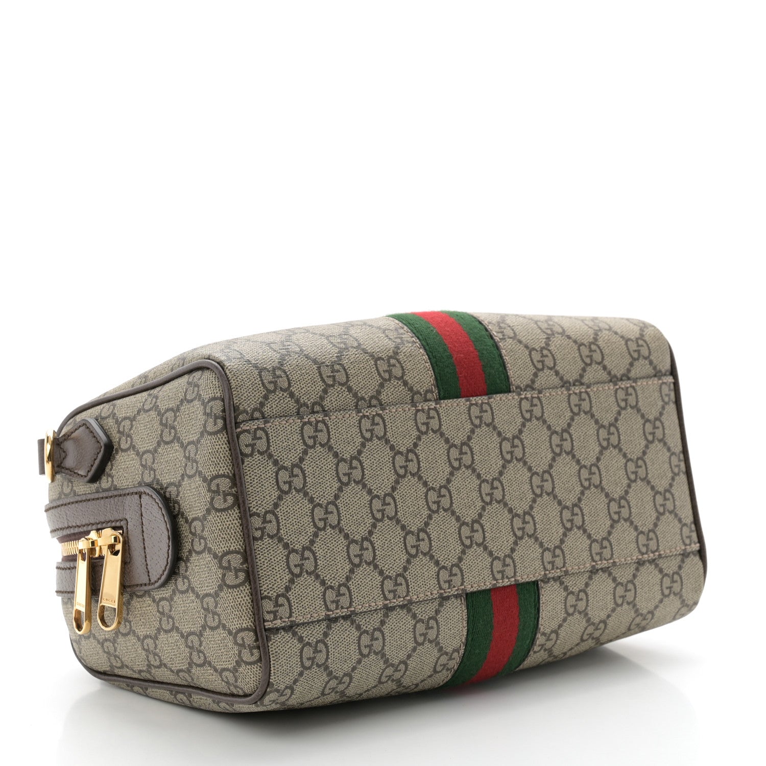 Gucci GG Supreme Monogram Web Small Ophidia Top Handle Bag Beige Ebony 4 of 10