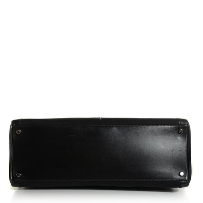 Hermes Box Toile Lakis Kelly 40 Black 5 of 26