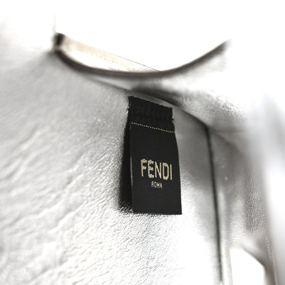 Fendi Crystal Vitello Laminato FF Petite Peekaboo I SEE U Satchel Crystal Argento 7 of 7
