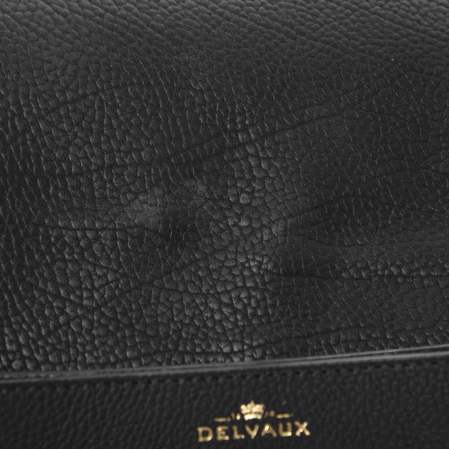 Delvaux Crispy Calfskin Mini Le Mutin Saddle Bag Black 9 of 9