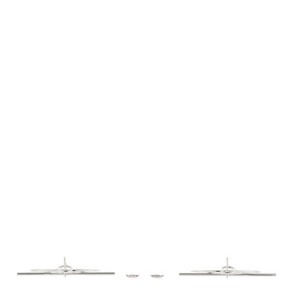 Hermes Sterling Silver MM Loop Earrings 3 of 4