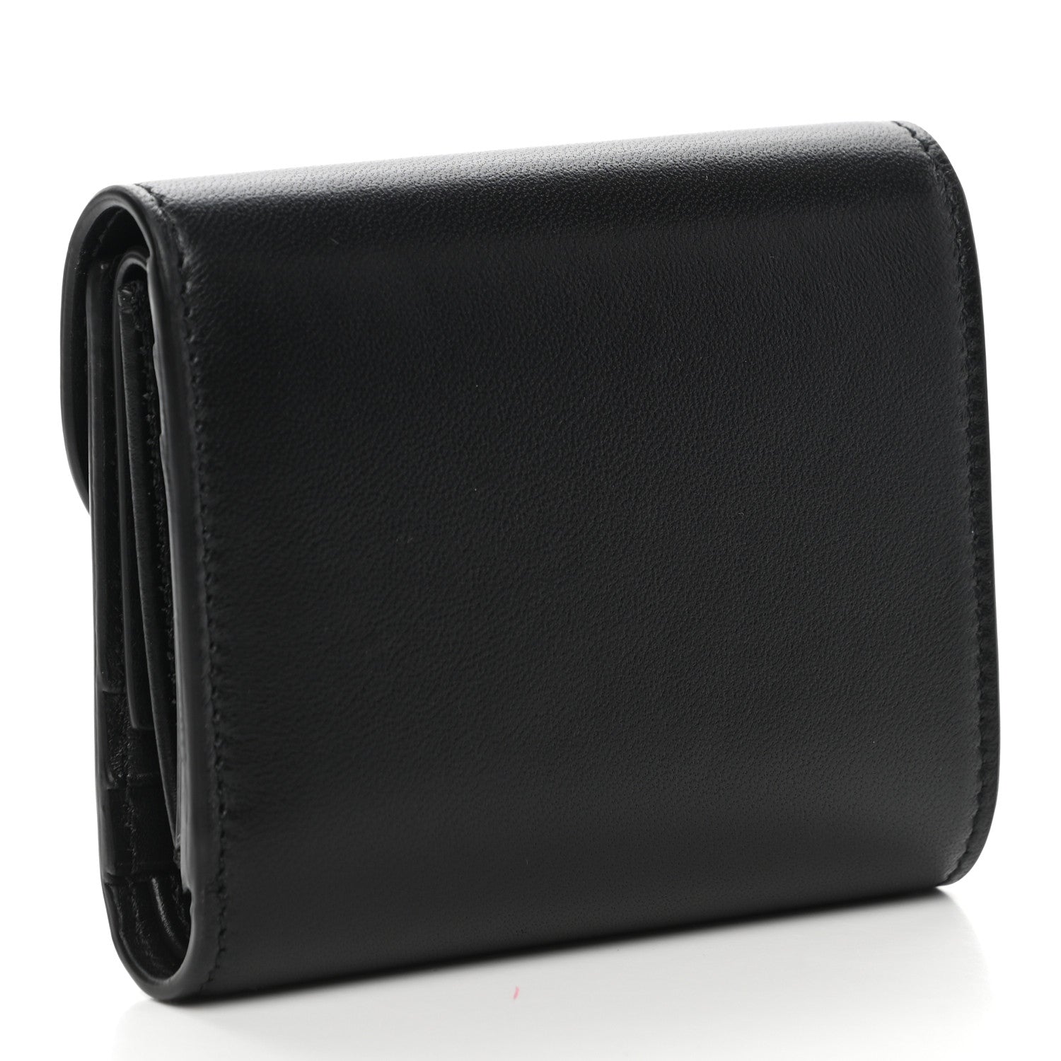 Celine Shiny Smooth Lambskin Small Triomphe Wallet Black 3 of 9
