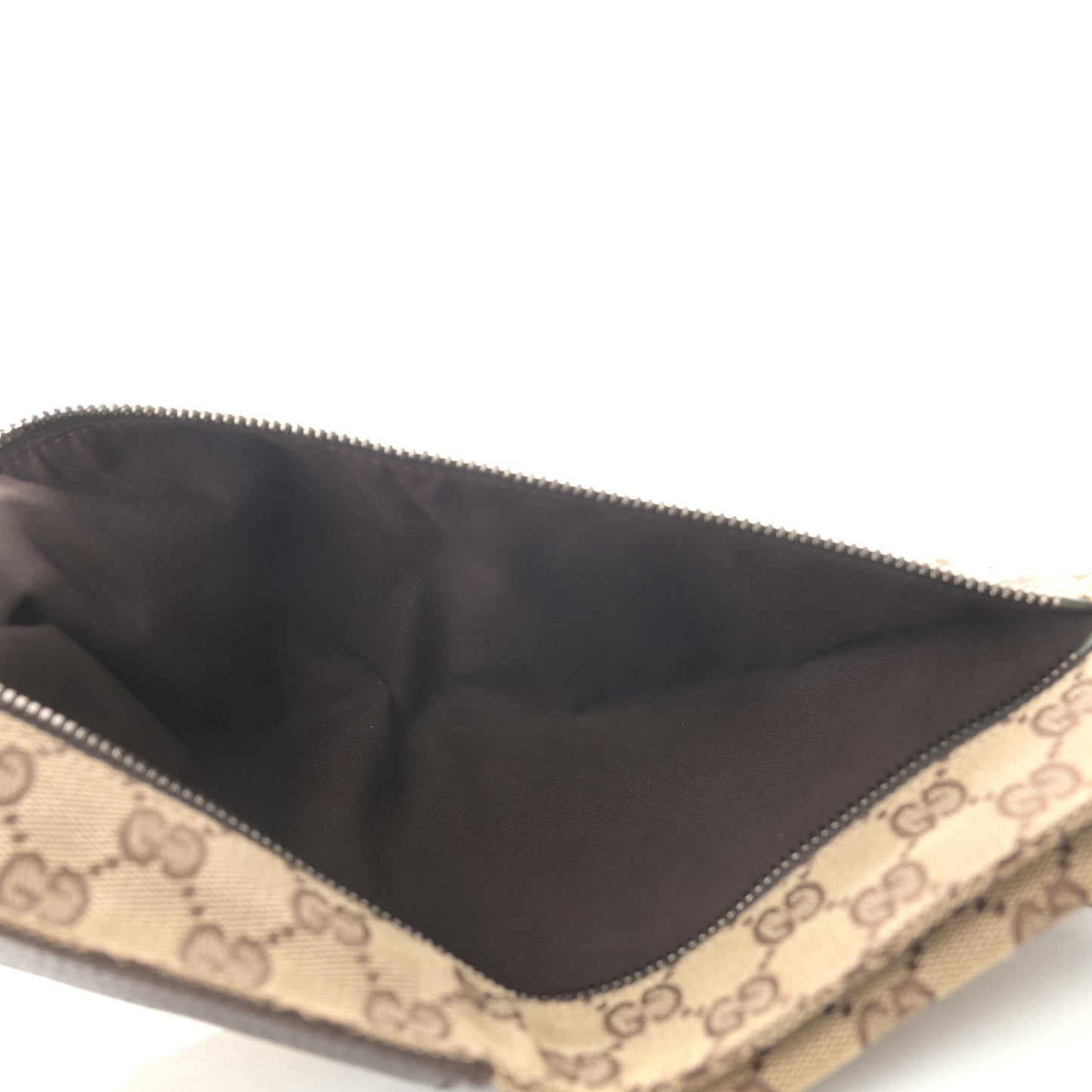 GG Monogram Web Double Pocket Belt Bag Dark Brown