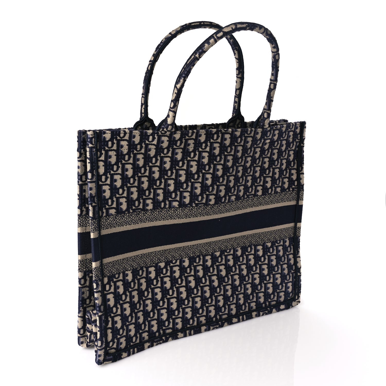 Christian Dior Oblique Large Book Tote  Blue Multicolor 2 of 8