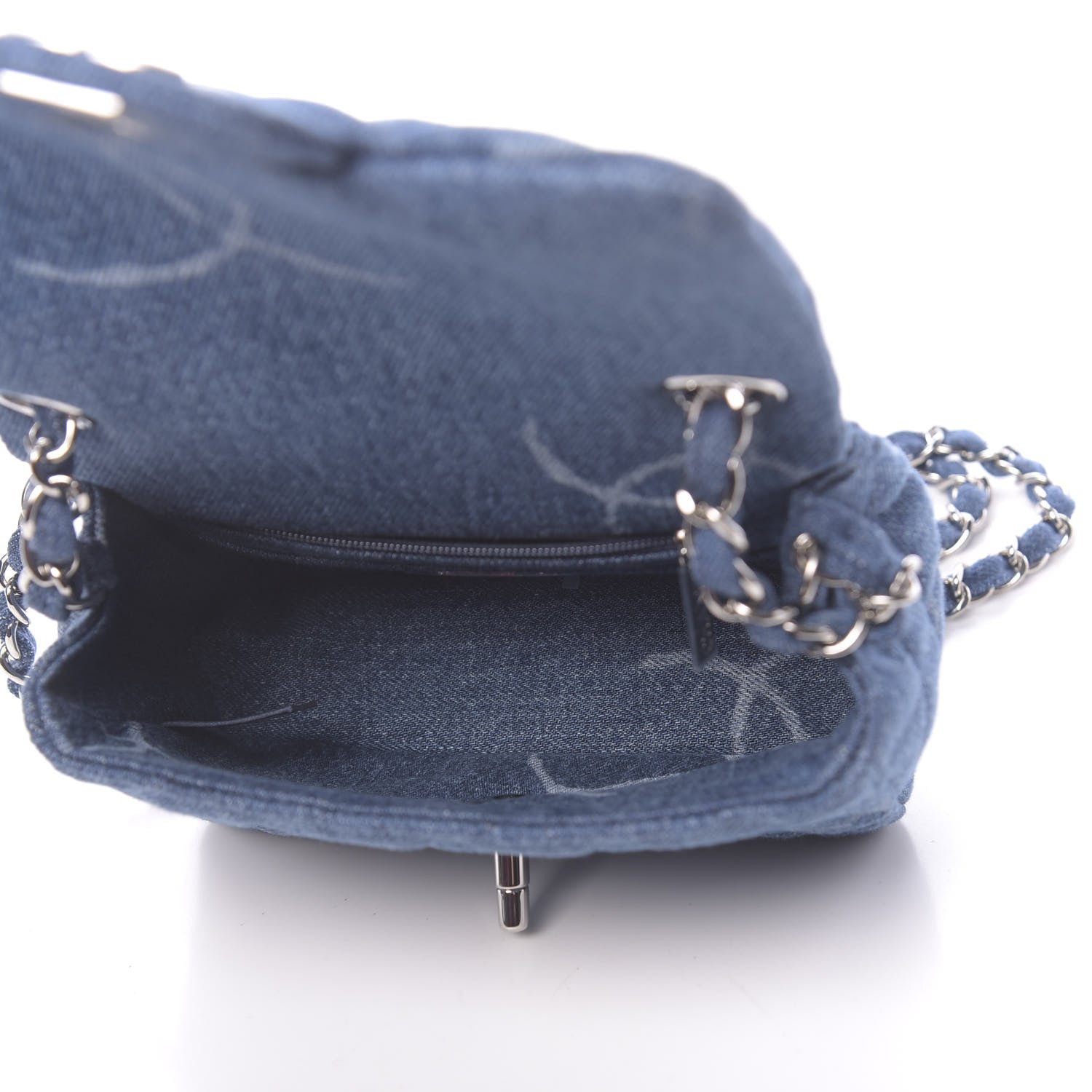 Chanel Denim CC Quilted Mini Square Flap Blue 5 of 11