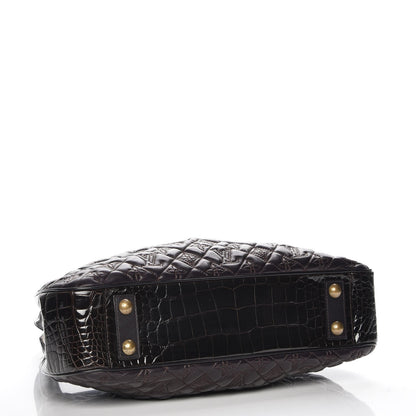 Louis Vuitton Monogram Vienna Alligator Sac Fermoir GM Aubergine 4 of 7
