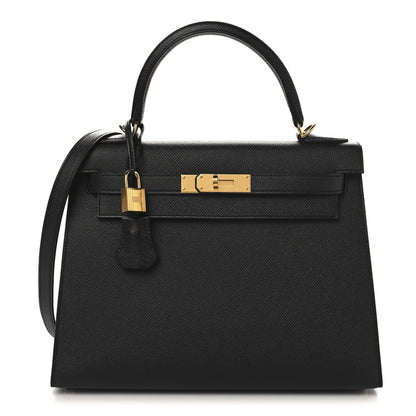 Hermes Epsom Kelly Sellier 28 Black 1 of 7