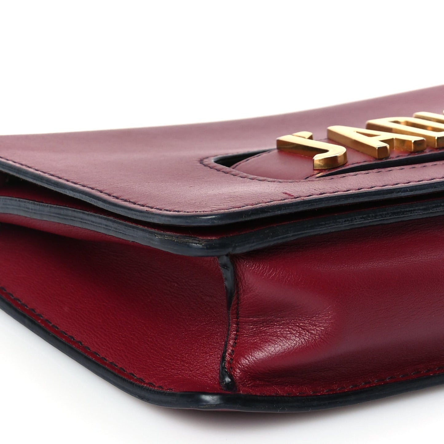 Calfskin J'Adior Chain Flap Bag Red