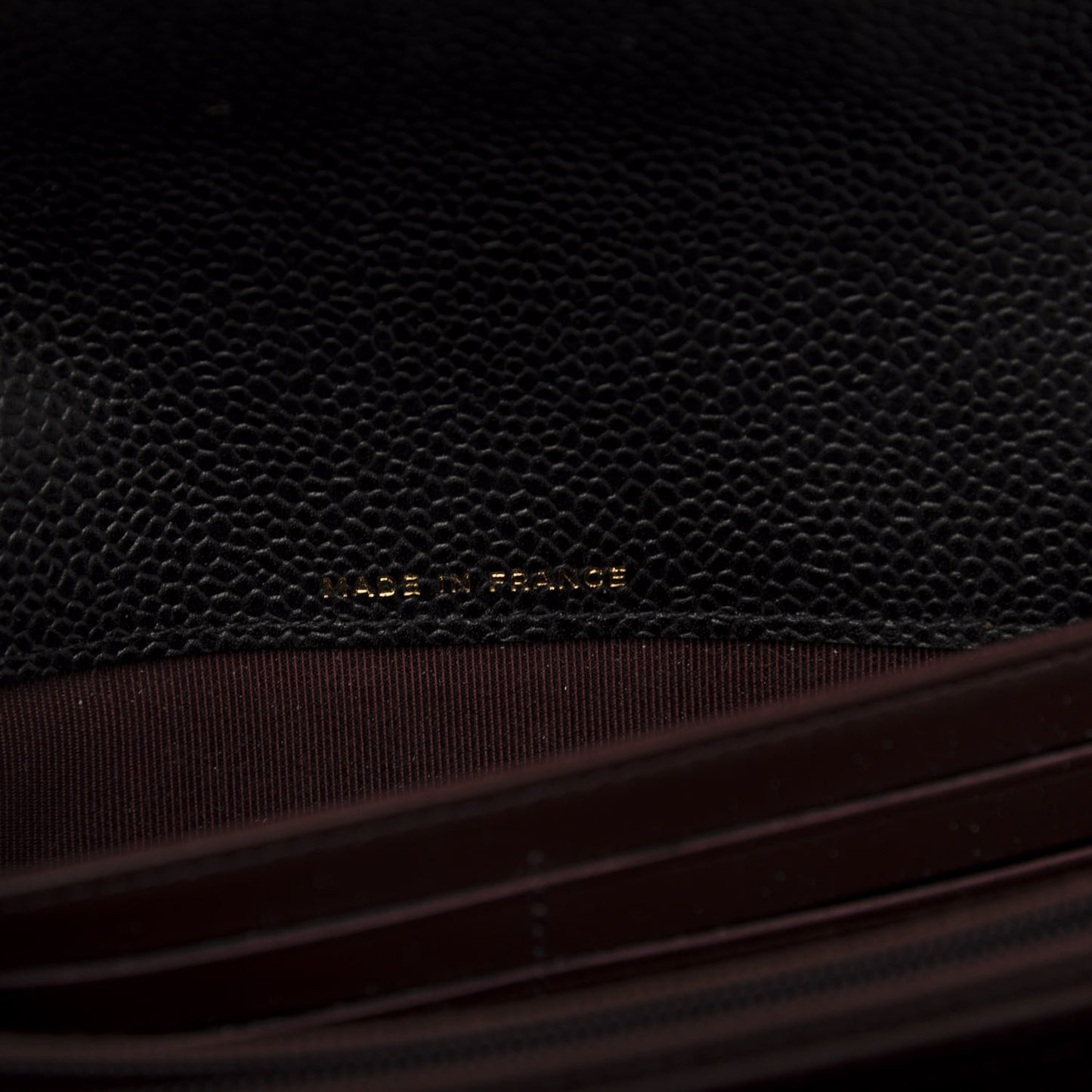 Caviar Quilted Large Gusset Flap Wallet Black