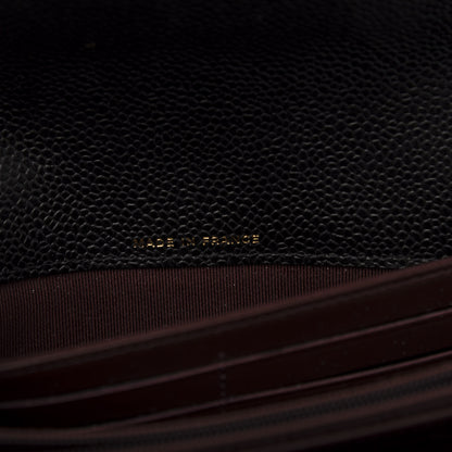 Chanel Caviar Quilted Large Gusset Flap Wallet Black 9 of 12