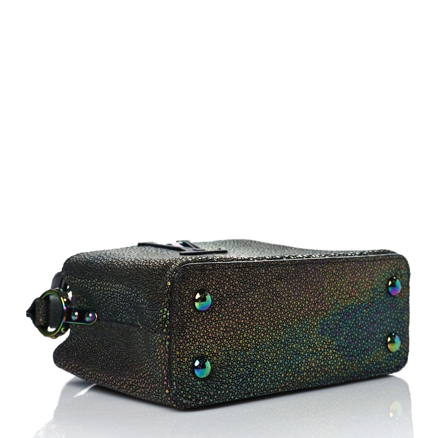 Iridescent Stingray Capucines Mini Black Multicolor