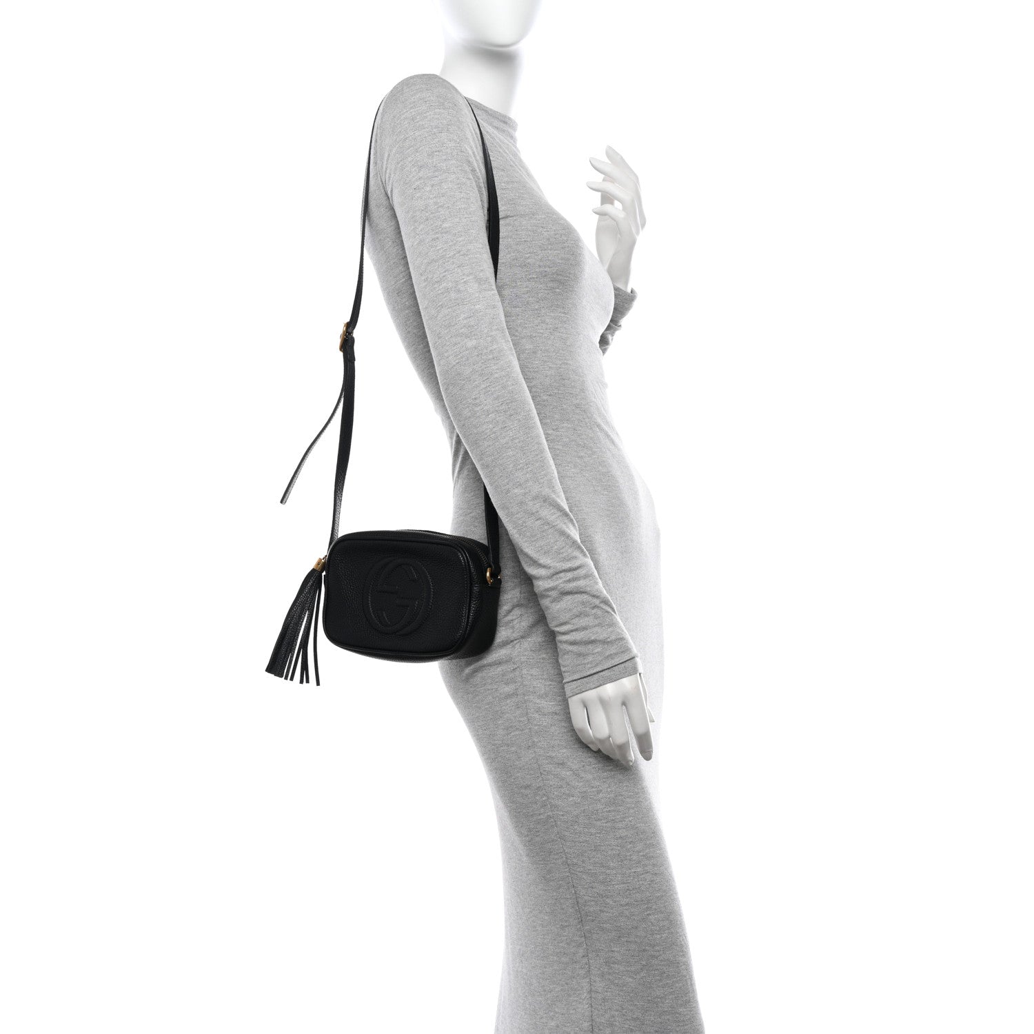 Gucci Pebbled Calfskin Mini Soho Disco Bag Black 2 of 10