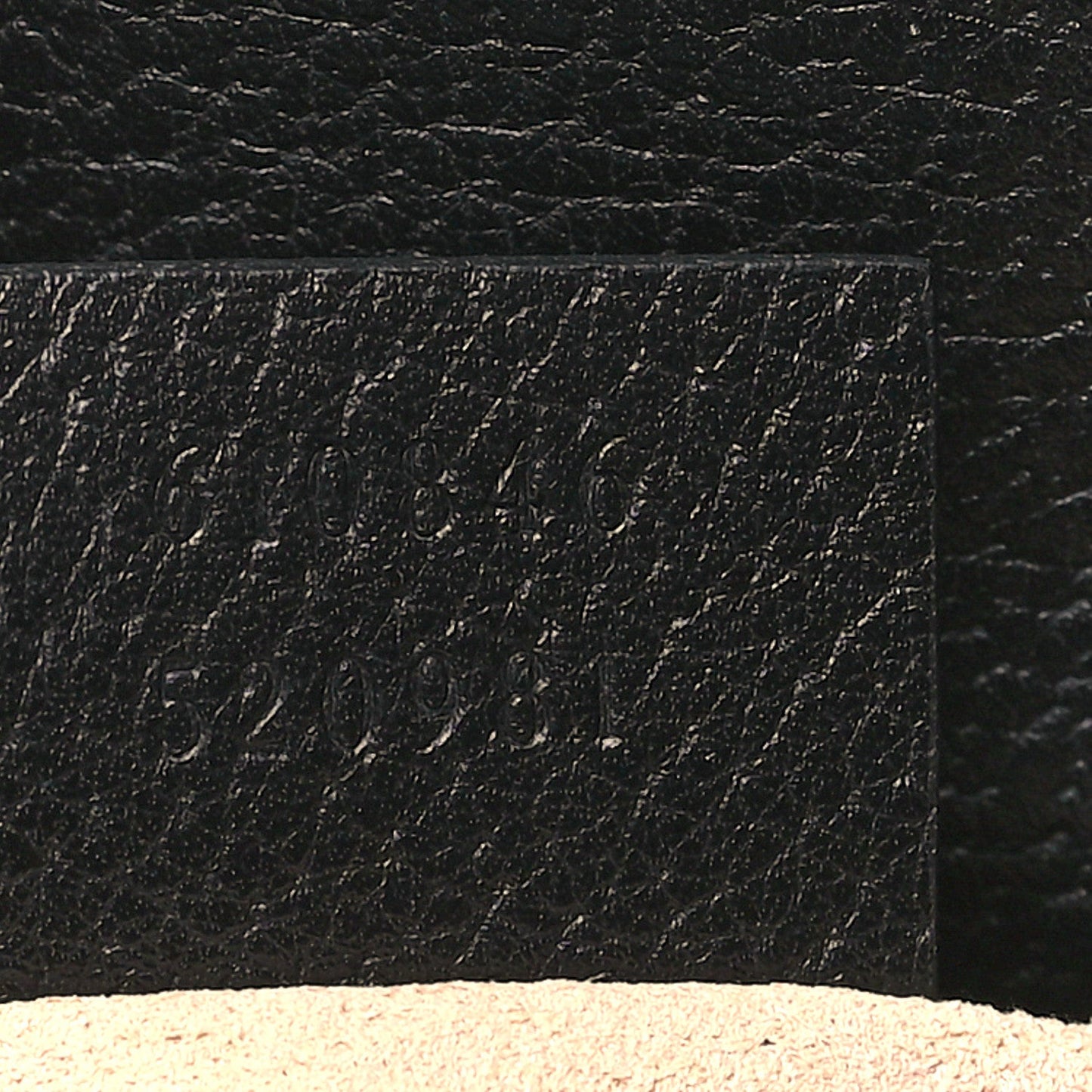 Glazed Textured Calfskin Web Small Ophidia Bucket Bag Black