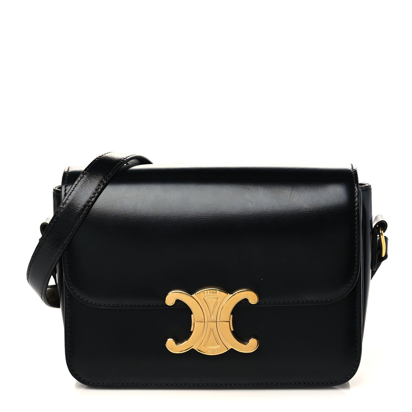 Shiny Calfskin Medium Triomphe Black