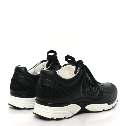 Chanel Calfskin CC Sneakers 36 Black 4 of 9