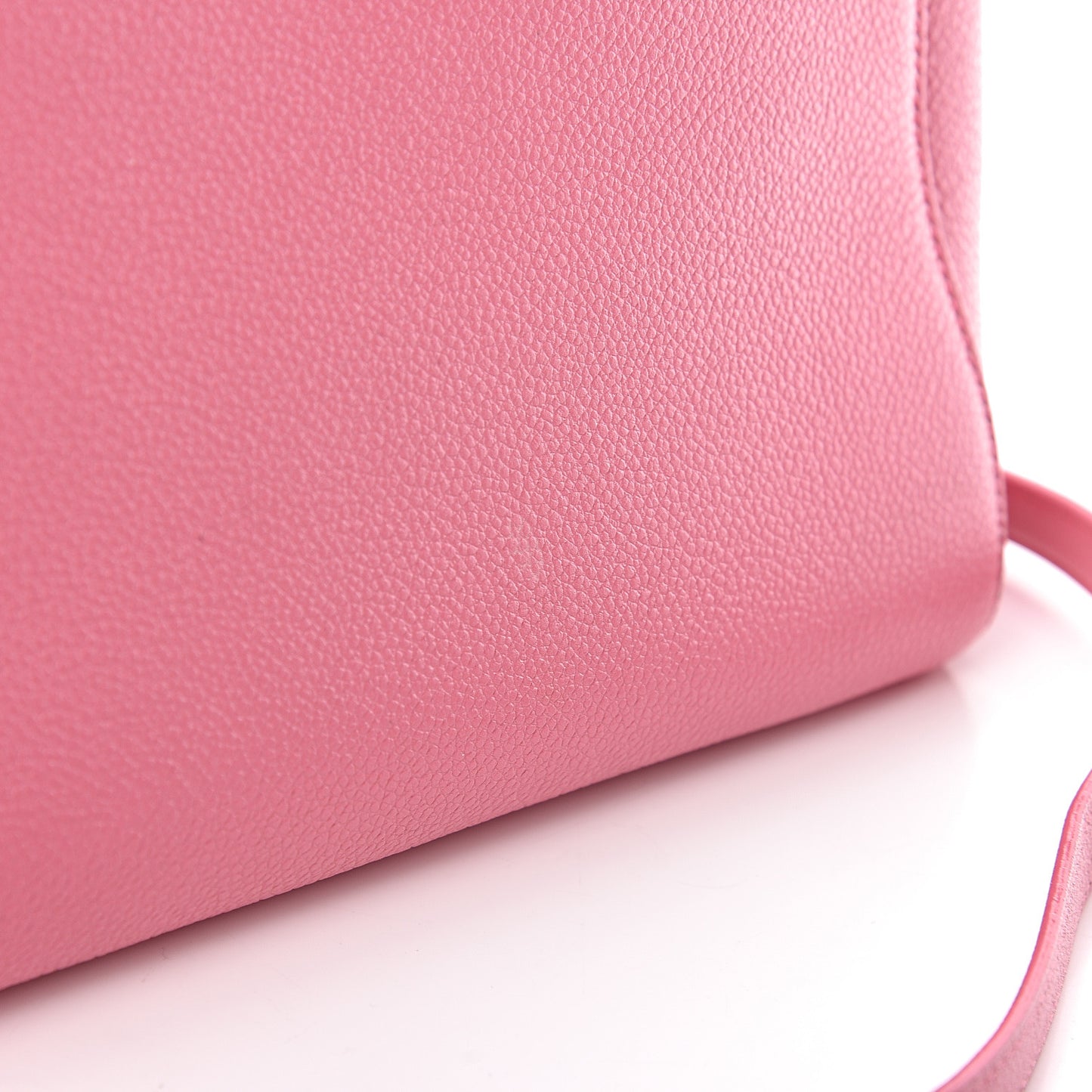 Grained Calfskin Small Cabas Rive Gauche Rose Clair