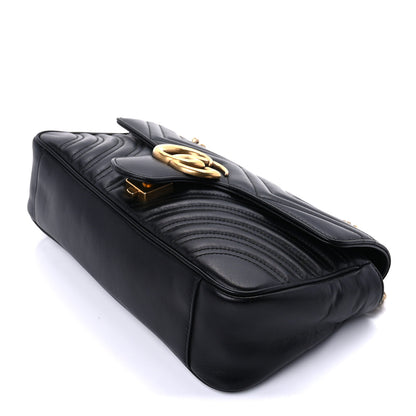 Gucci Calfskin Matelasse Small GG Marmont Shoulder Bag Black 7 of 8