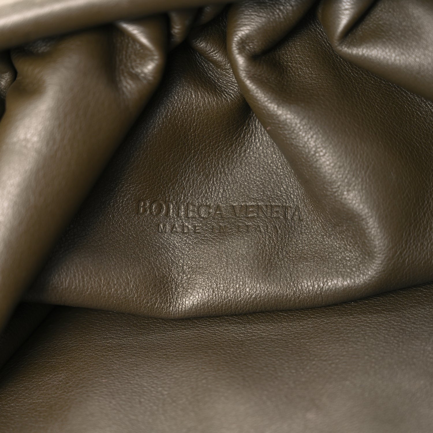Bottega Veneta Smooth Butter Calf The Pouch Oversized Clutch Kaki Fondent 5 of 10