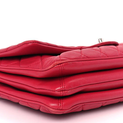 Chanel Lambskin Quilted Jumbo  3 Flap Dark Pink 8 of 9