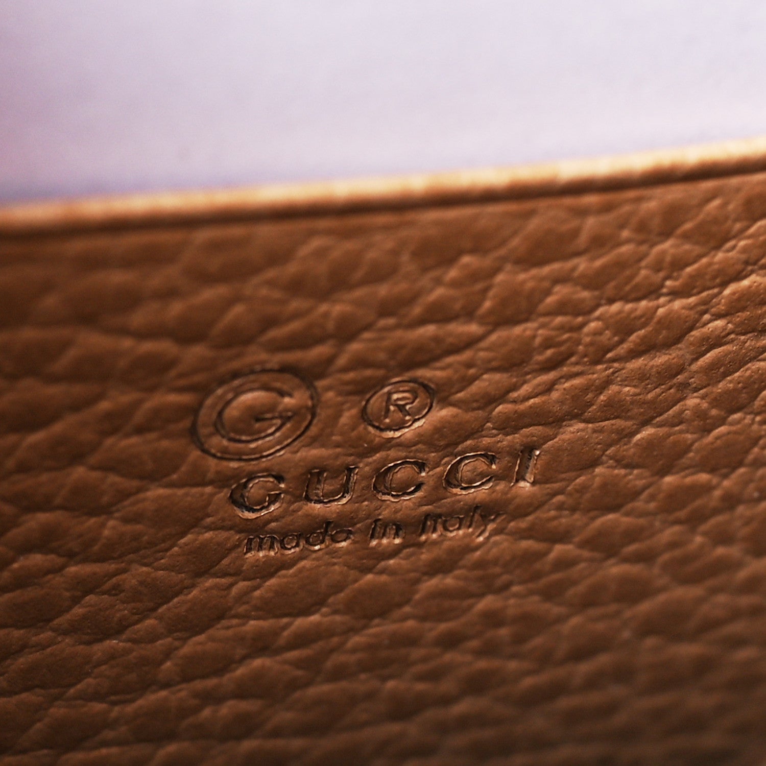 Gucci Dollar Calfskin Interlocking G Chain Wallet Camelia 6 of 10