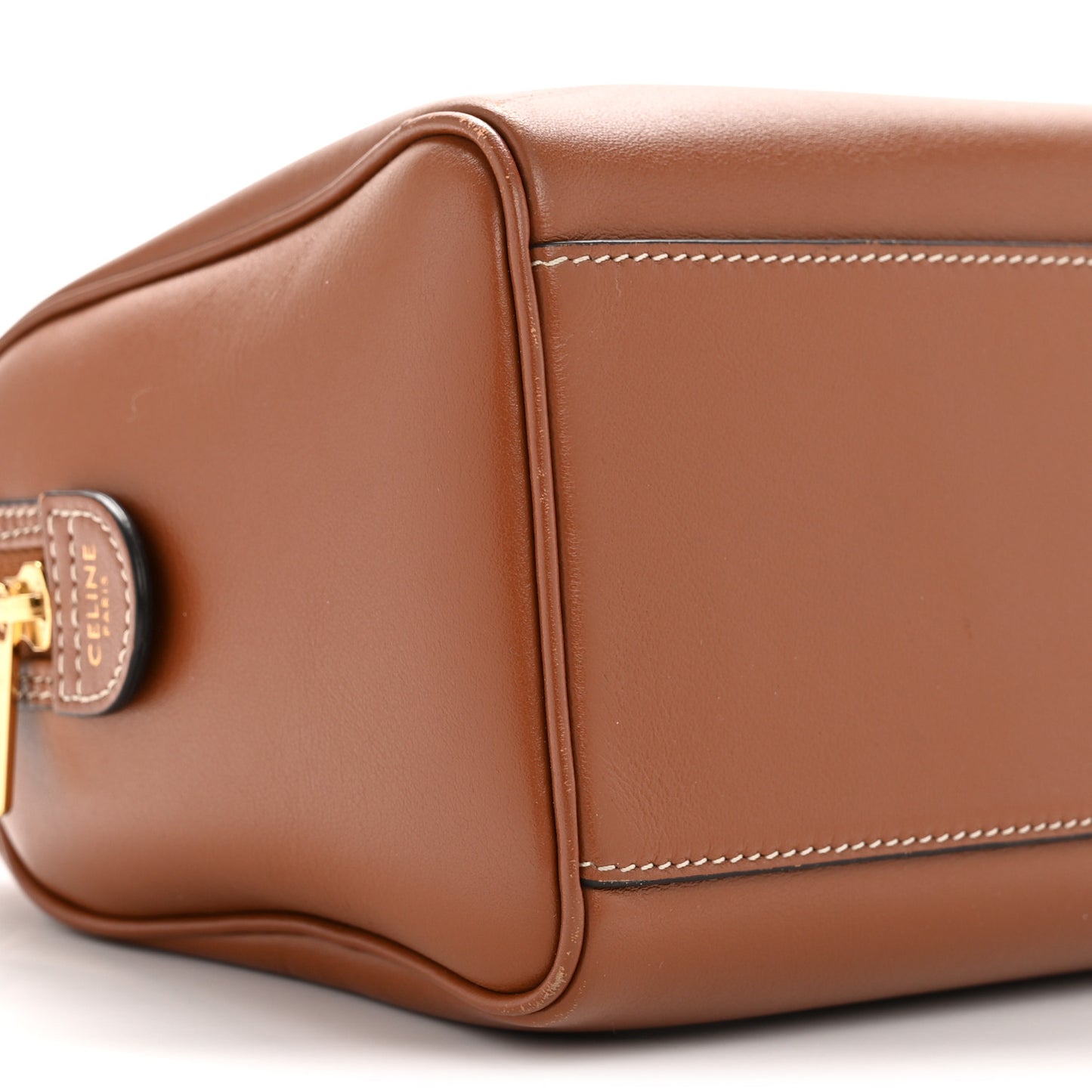 Smooth Calfskin Triomphe Small Boston Bag Tan