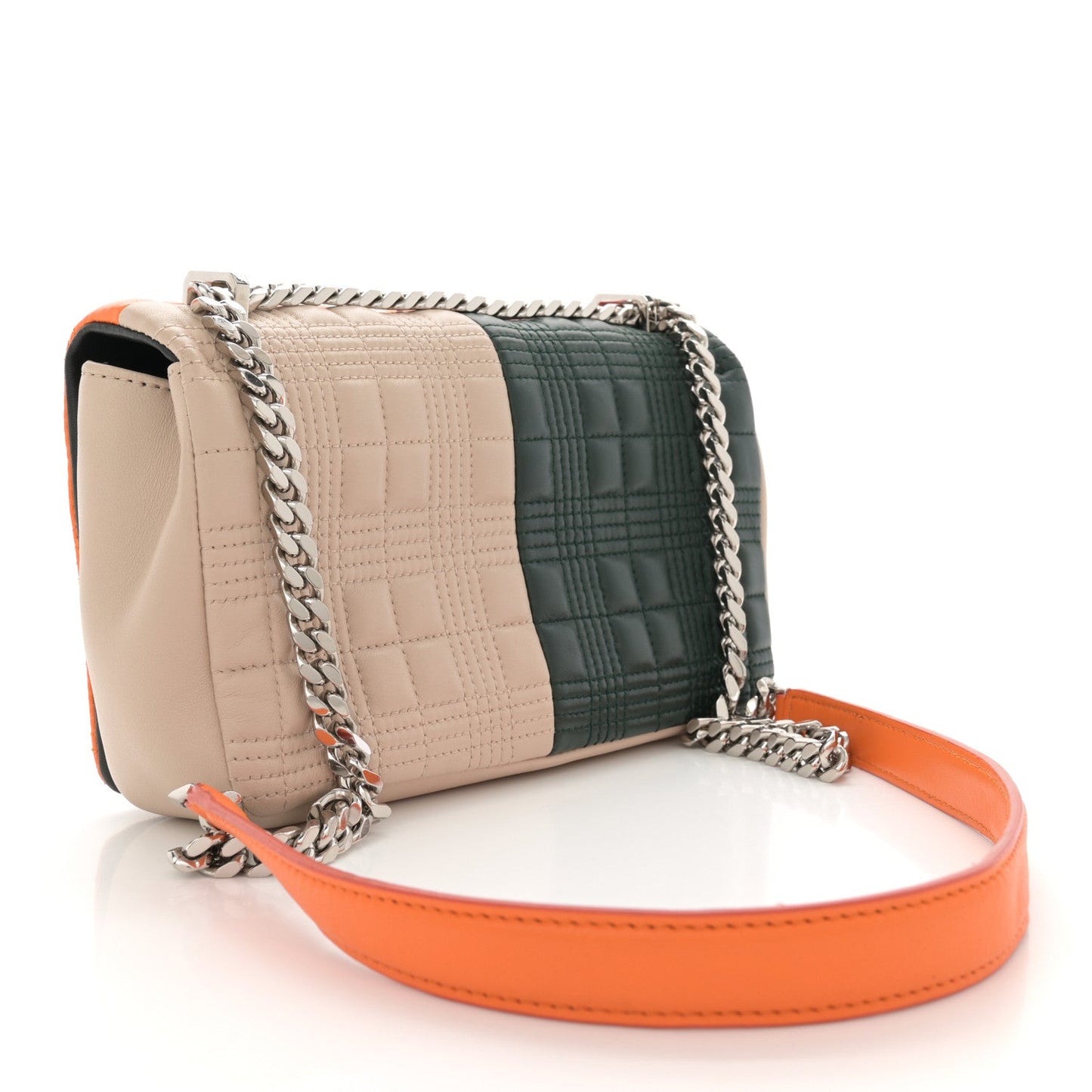 Lambskin Quilted Small Lola Bag Bright Red Orange