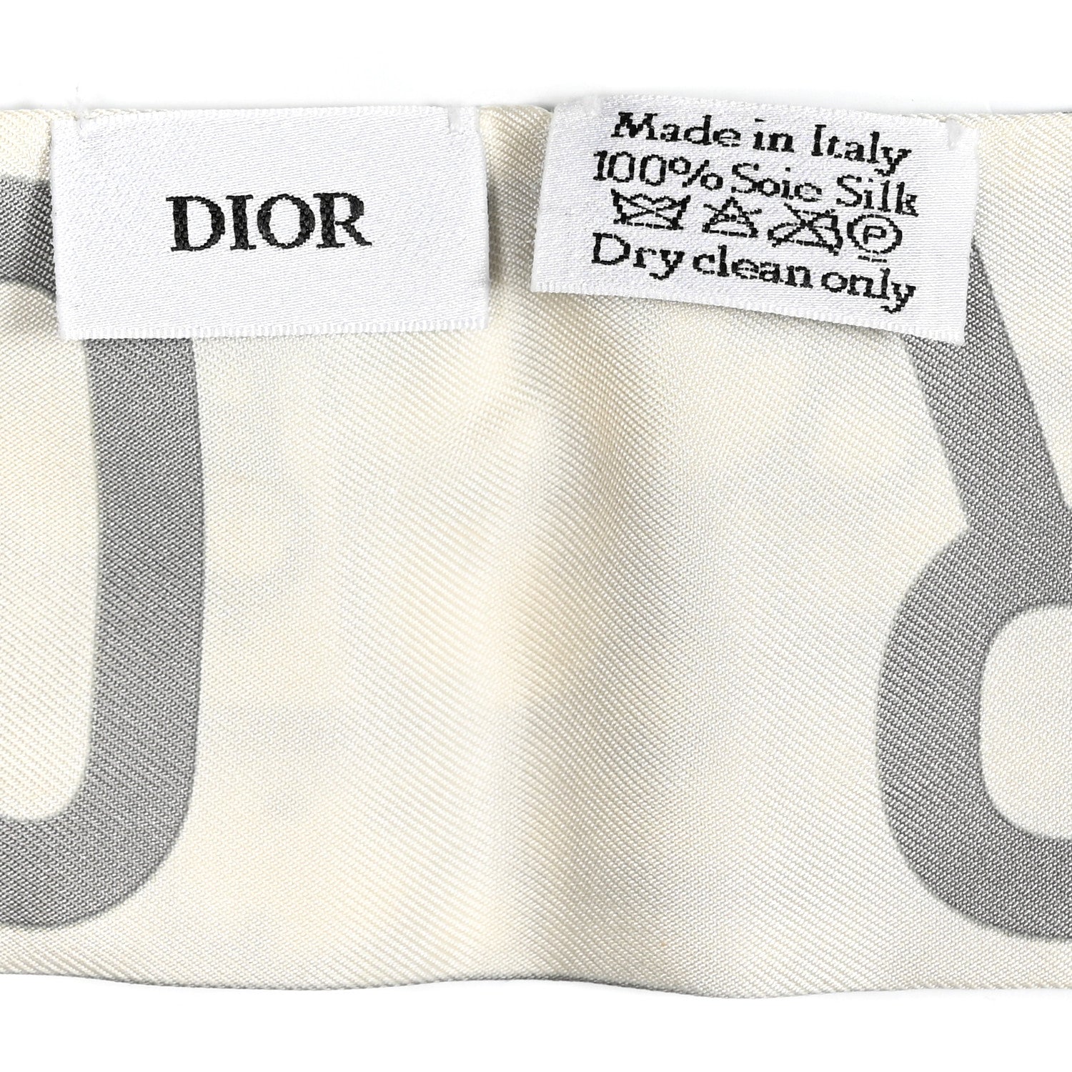 Christian Dior Silk Oblique Mitzah Scarf Grey 4 of 7