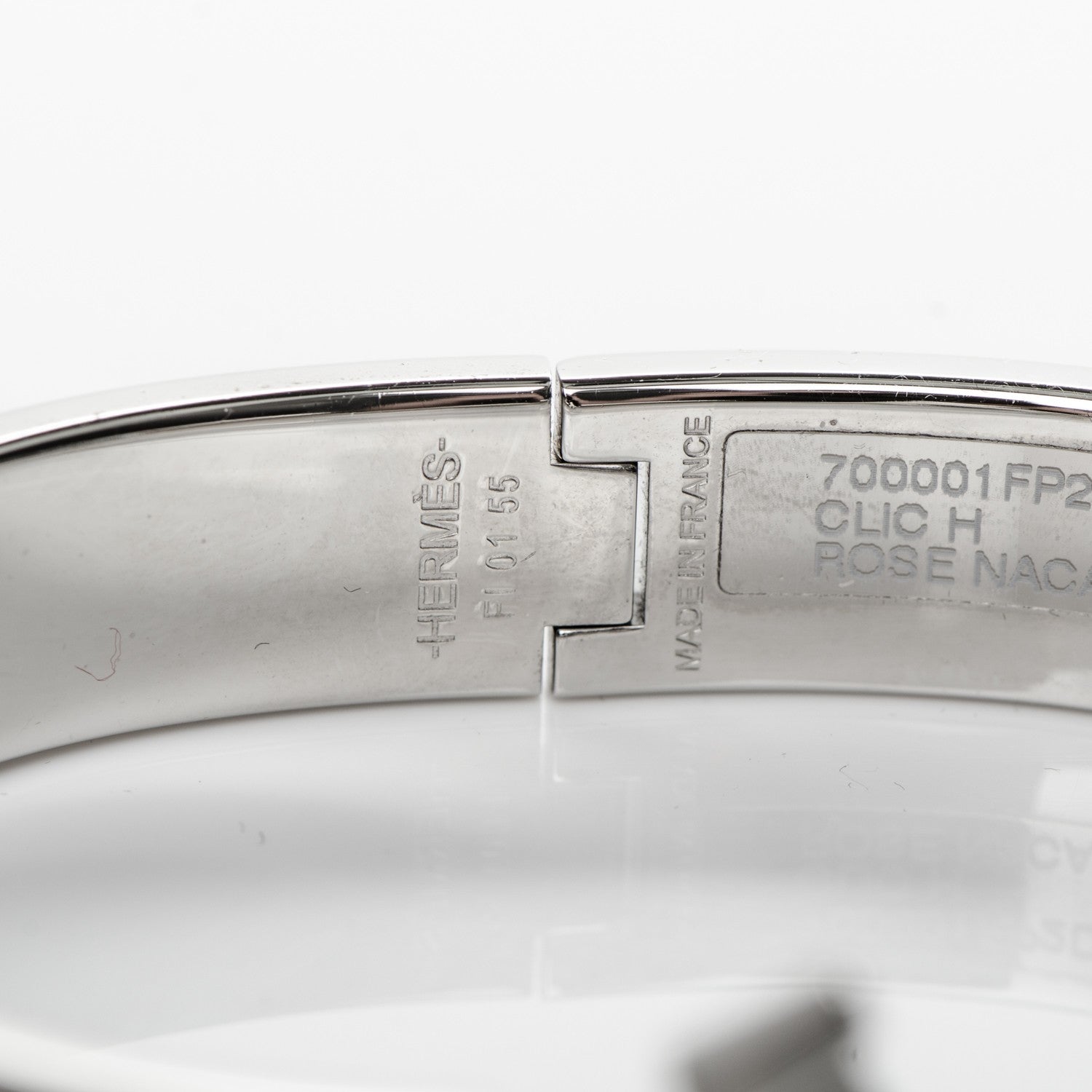 Hermes Enamel Narrow Clic Clac H Bracelet GM Rose Nacarat 5 of 5