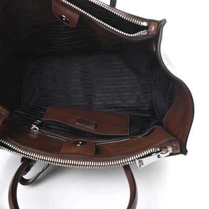 Prada Glace Calf Twin Pocket Tote Bruciato 6 of 18