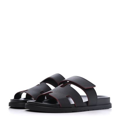 Hermes Epsom Mens Chypre Sandal 41 Black 3 of 15