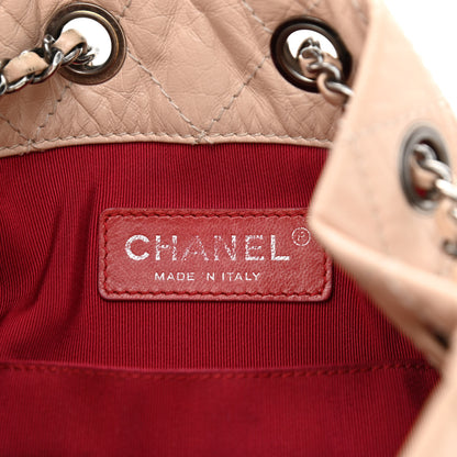 Chanel Aged Calfskin Quilted Small Gabrielle Backpack Beige Black 6 of 14