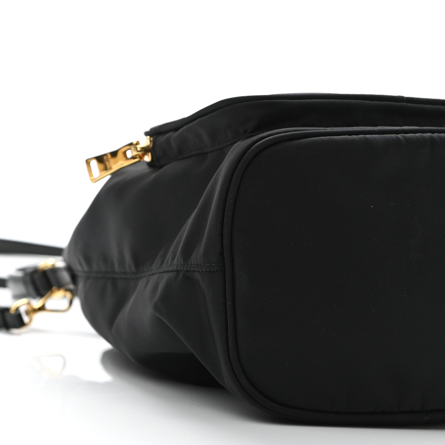 Re-Nylon Duet Drawstring Shoulder Bag Black